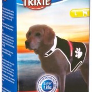 Trixie Flash Sicherheitsweste für Hunde, Größe L: 60-80 cm, schwarz