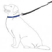 Relaxdays Hundeleine mit Hüftgurt, Schwarz/Grau, 110-135 cm, 10017184