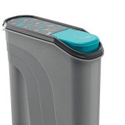 Rotho 5501810496 Aufbewahrungsbox für Tierfutter aus Kunststoff (PP), Schüttbehälter mit Motiv auf Deckel, für circa 1.8 kg Trockenfutter, circa 26.5 x 9.5 x 26 cm (LxBxH), grau/anthrazit