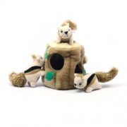 Kyjen Puzzle Plush Hide-a-Squirrel (Eichhörnchen-Versteckspiel) Hundespielzeug, ohne Box, groß