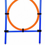 Trixie 3208 Dog Activity Agility Ring, 115 × ø 3 cm, ø 65 cm, orange/blau